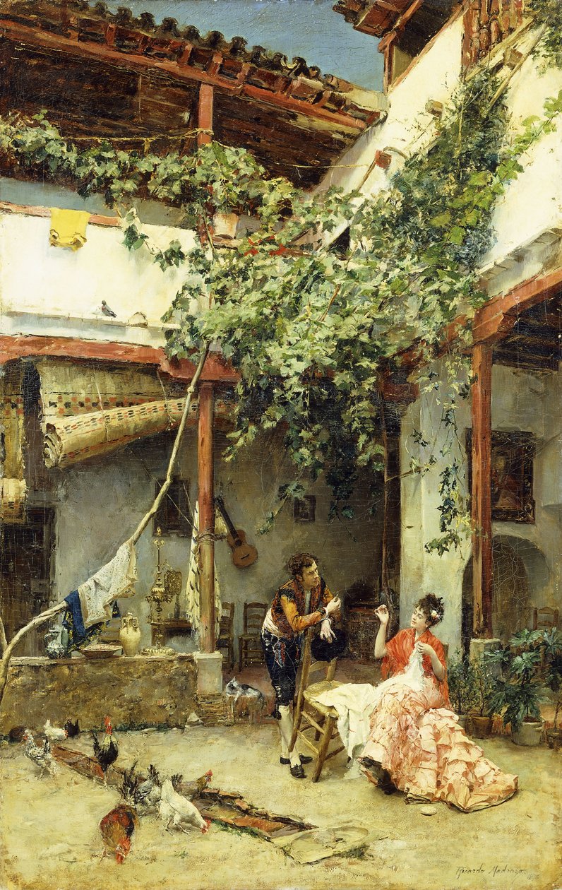 Pihalla, 1876 tekijältä Ricardo de Madrazo y Garreta