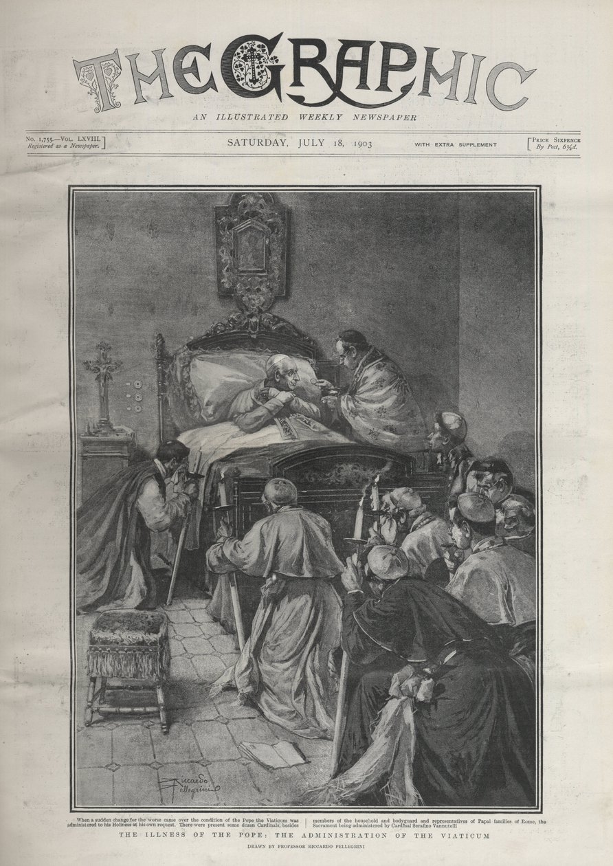 PAAPIN SAIRAUS - PAAPIN TAUTI. Paavi Leo XII on sairaus, paavi vastaanottaa kardinaalit 14. heinäkuuta tekijältä Riccardo Pellegrini