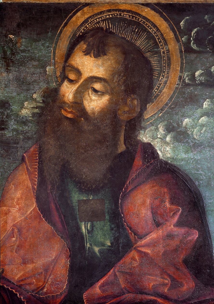 Saint Paul ja Saint Peter Detail edustavat Saint Paulia. Riccardo Quartararon maalaus (1400-1500-luku) 1493 Dim. 216x155 cm Palermo, Galleria Regionale della Sicilia, inv. 53 tekijältä Riccardo Quartararo