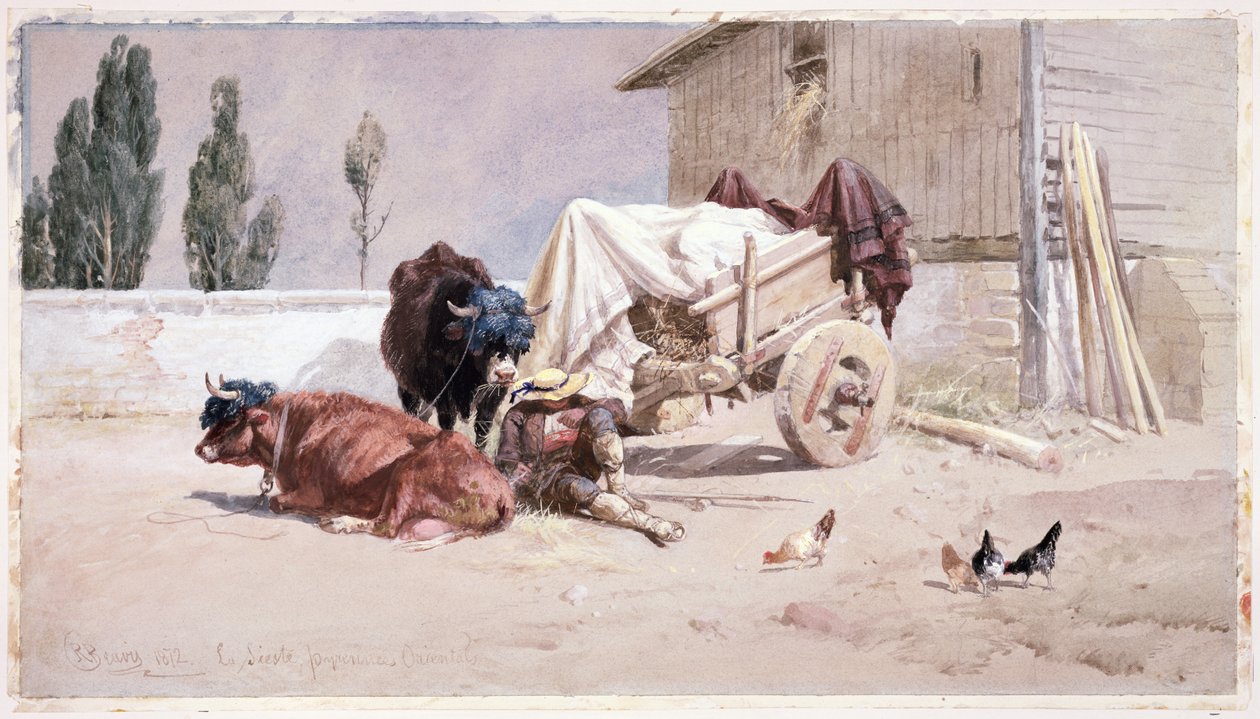 La Siesta: Kohtaus Itä-Pyreneillä, 1872 tekijältä Richard Beavis