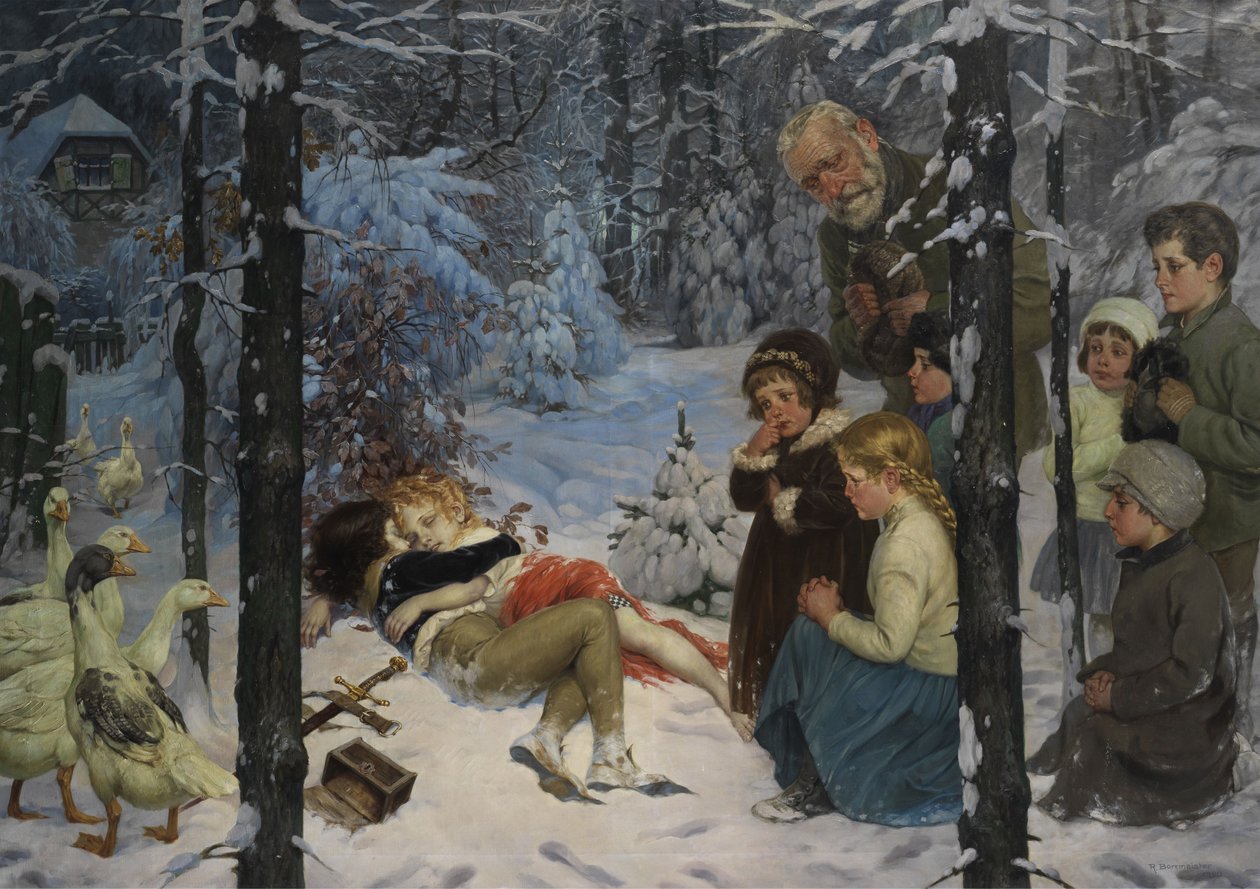 Kinder im Schnee tekijältä Richard Borrmeister