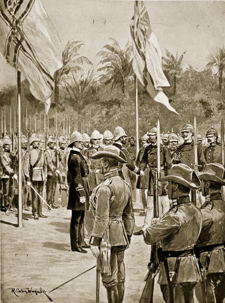 Uuden-Guinean jako brittien ja saksalaisten kesken, 1884 tekijältä Richard Caton Woodville junior