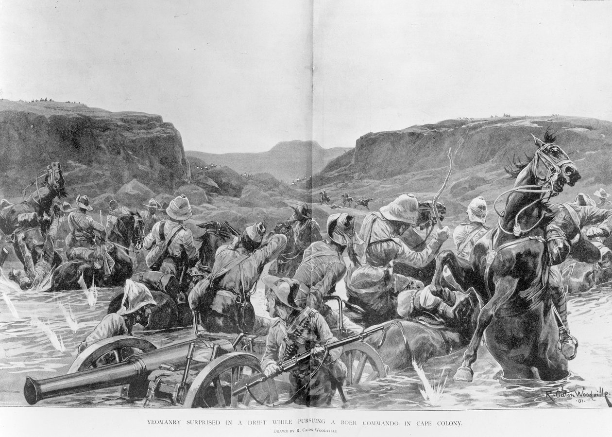 Yeomanry yllättyi ajautuessaan jahtaaessaan buurikommandoa Cape Colonyssa tekijältä Richard Caton Woodville junior