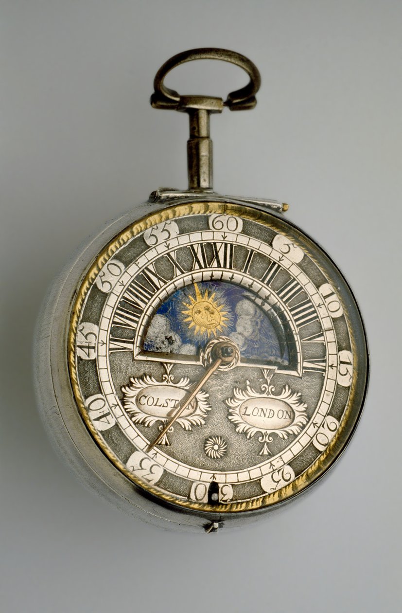 Parikotelollinen reunakello, n. 1685 (hopea) tekijältä Richard Colston