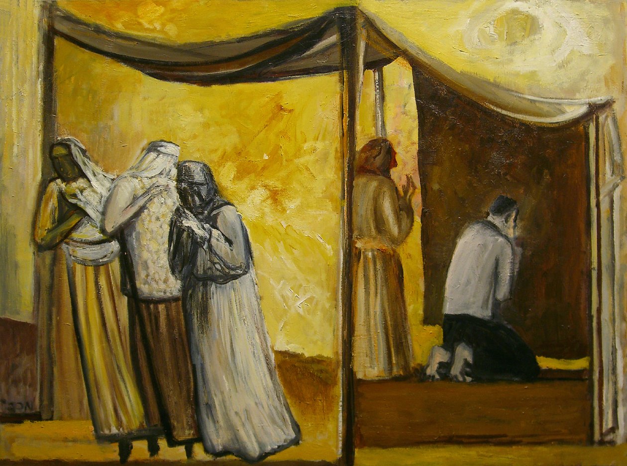 Abraham rukoilee tekijältä Richard Contemporary Artist Mcbee