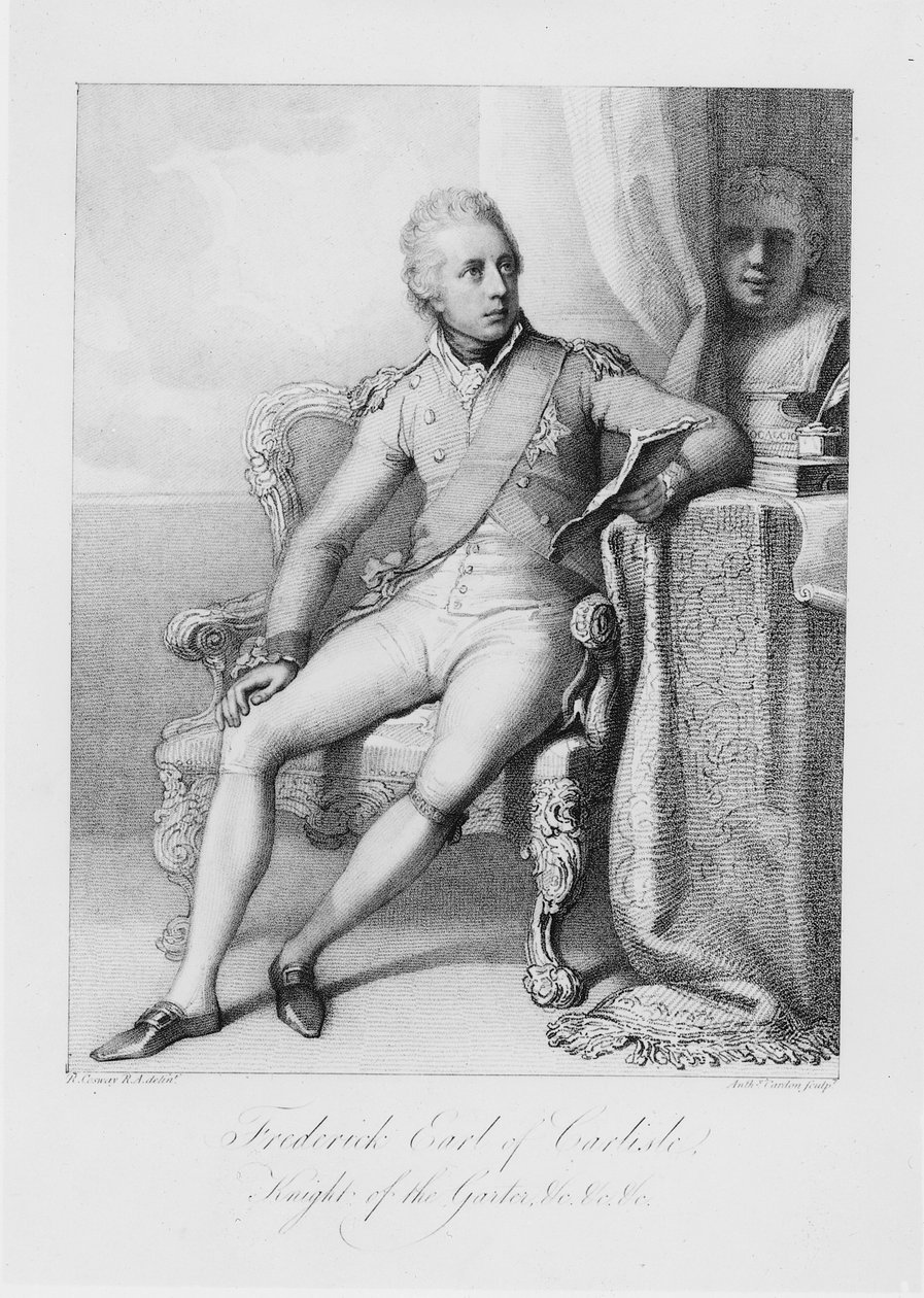 Frederick Carlislen jaarli, ritarikunnan ritari, noin 1800 (tikkupiirros). tekijältä Richard Cosway