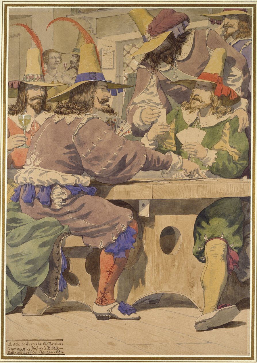 Peli, intohimoja kuvaava sketsi, 1853 tekijältä Richard Dadd
