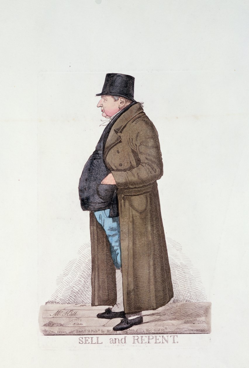 Myy ja tee parannus, 1817 (värillinen etsaus) tekijältä Richard Dighton