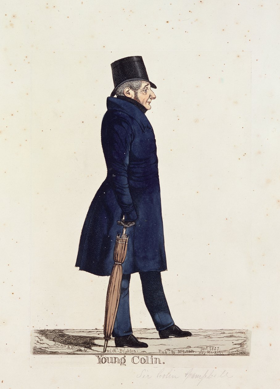 Nuori Colin, 1827 (värillinen etsaus) tekijältä Richard Dighton