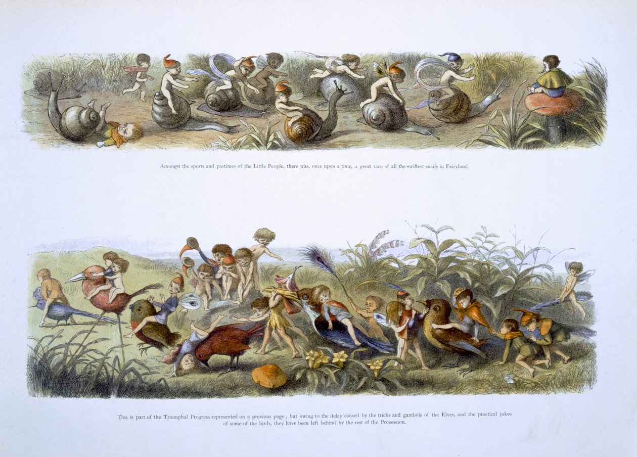 Kuvitus William Allinghamin ja Andrew Langin teokseen "In Fairyland: A Series of Pictures from the Elf-World" tekijältä Richard Doyle