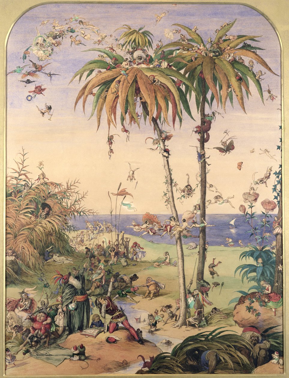 Lumottu puu, fantasia, joka perustuu elokuvaan "Myrsky", 1845 tekijältä Richard Doyle