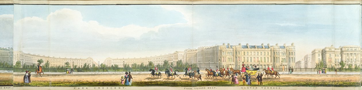 Park Crescent ja Ulster Terrace, yksityiskohta Regent