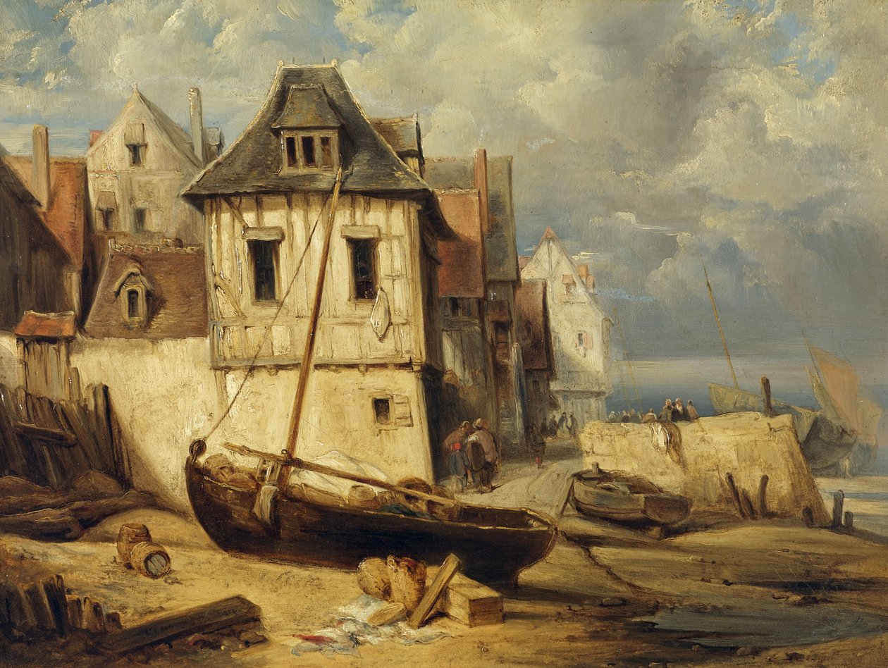 Rannikkokalastajakylä tekijältä Richard Parkes Bonington