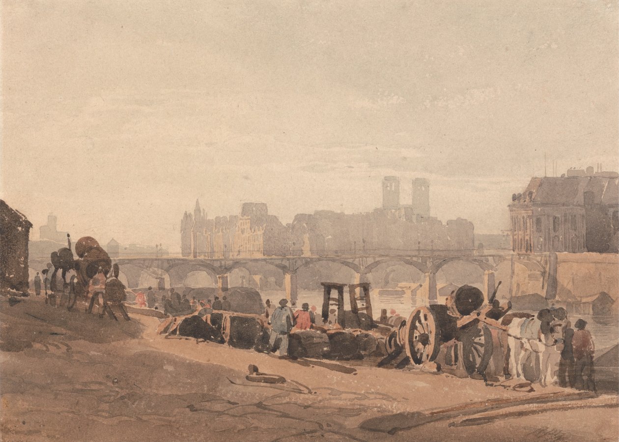 Ile de la Cite tekijältä Richard Parkes Bonington