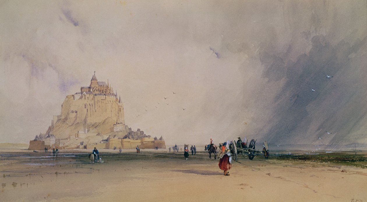 Mont Saint Michel tekijältä Richard Parkes Bonington