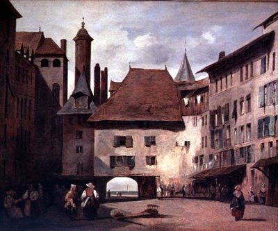 Place de Molard, Geneve tekijältä Richard Parkes Bonington