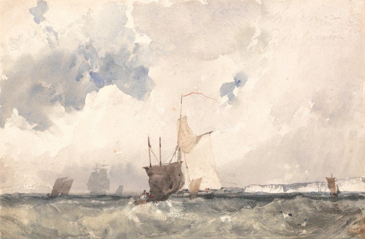 Alukset pilkkomerellä tekijältä Richard Parkes Bonington