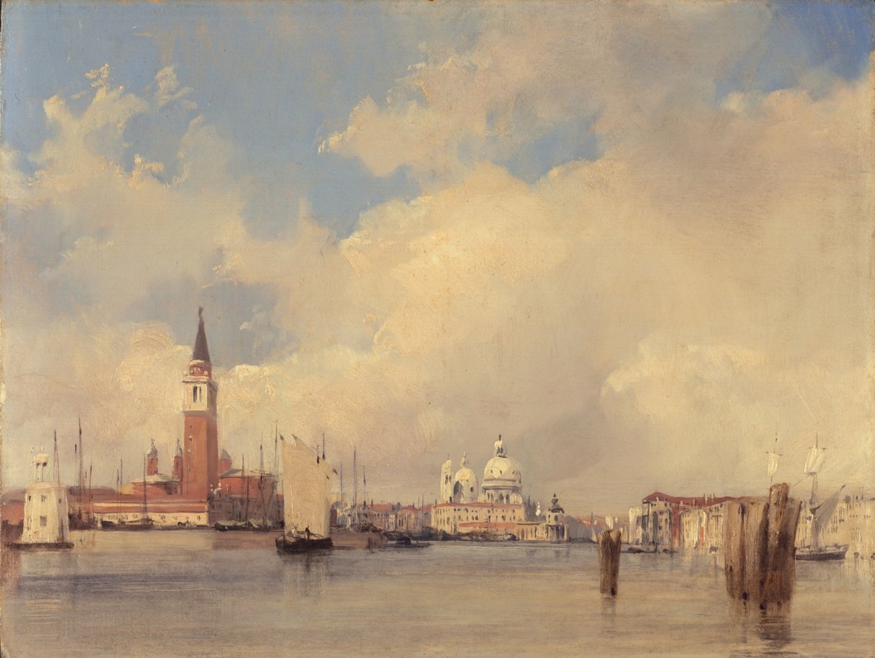 Näkymä Venetsiassa San Giorgio Maggioren kanssa, 1826 tekijältä Richard Parkes Bonington
