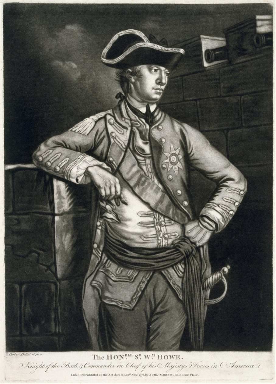 The Honble. Sr Wm. Howe, kylpylän ritari, Majesteettien joukkojen komentaja Amerikassa ... tekijältä Richard Purcell
