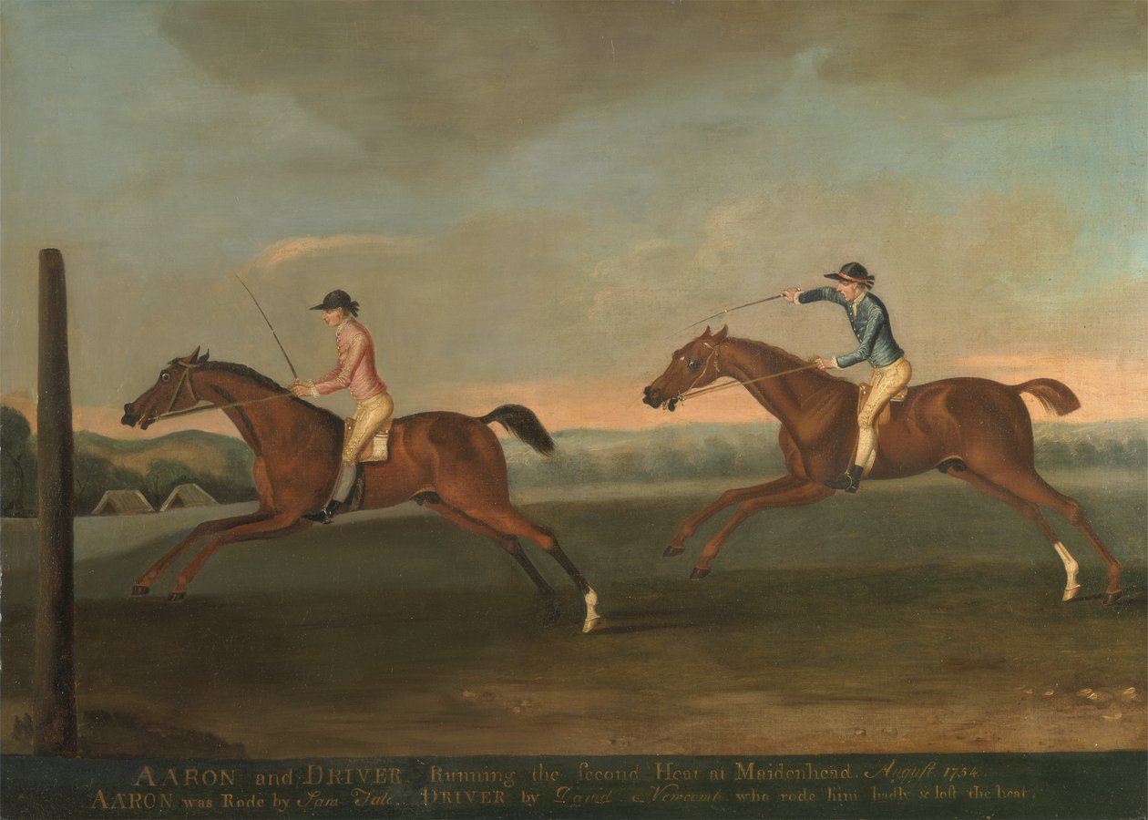 Aaronin ja Driverin välinen ottelu Maidenheadissa, elokuu 1754: Aaron voitti toisen erän, n. 1754 tekijältä Richard Roper