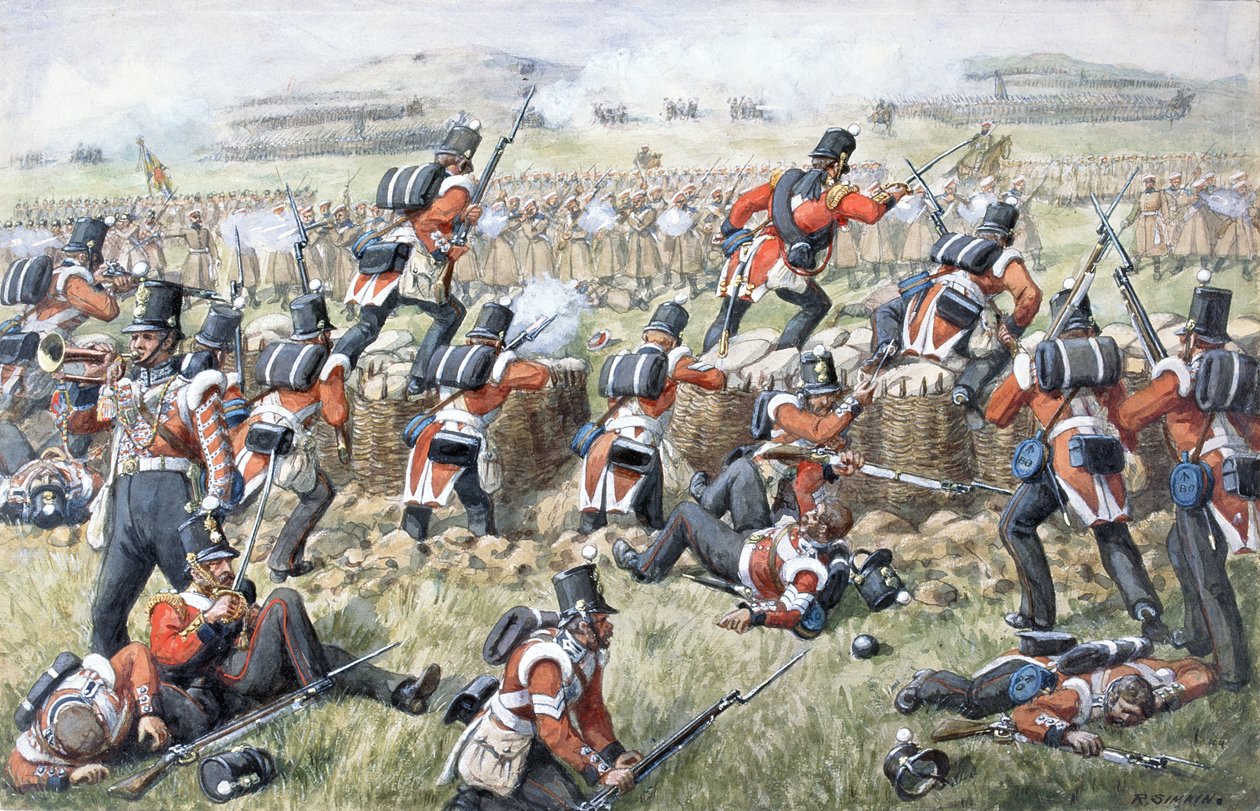 23. rykmentti Royal Welsh Fusiliers Alman taistelussa 20. syyskuuta 1854. tekijältä Richard Simkin