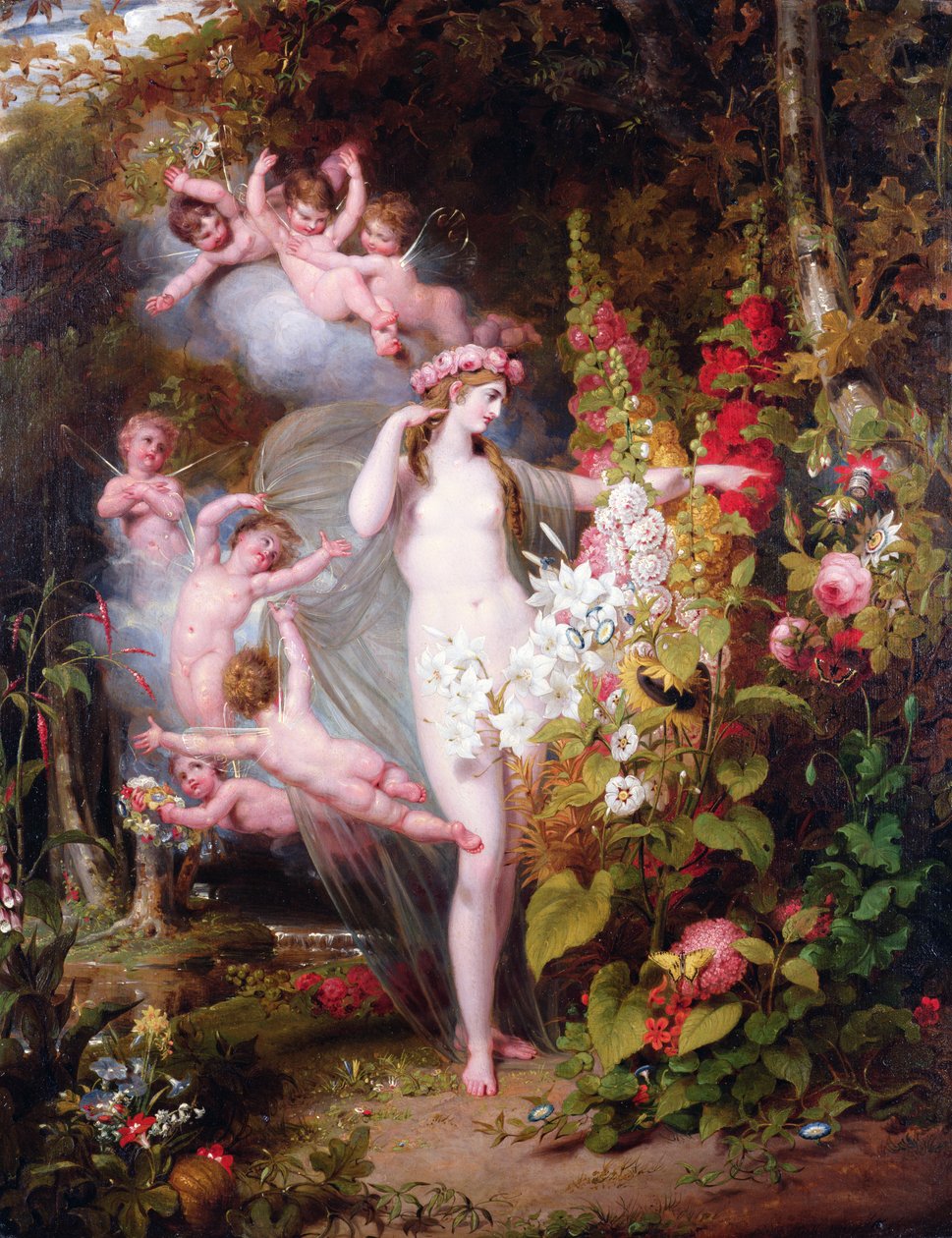 Zephyrsin paljastama kasvisto, 1807 tekijältä Richard Westall