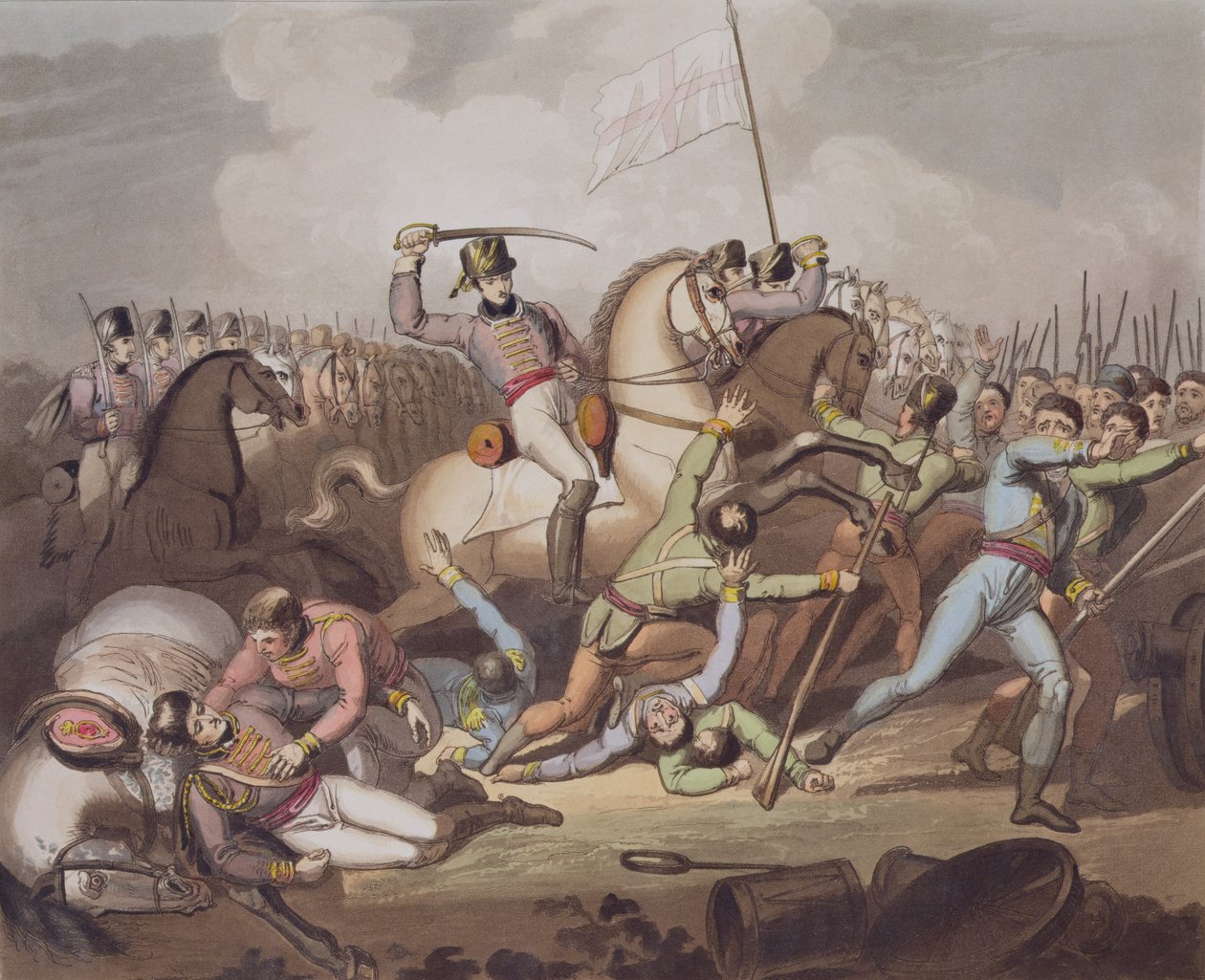 Salamanca, 21. heinäkuuta 1812 teoksesta "The Victories of the Duke of Wellington", kaiverrus T. Fielding, pub. 1819 tekijältä Richard Westall