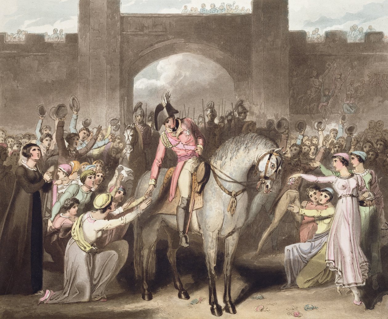 Toulouse, 10. huhtikuuta 1814 teoksesta "The Victories of the Duke of Wellington", kaiverrus T. Fielding, pub. 1819 tekijältä Richard Westall