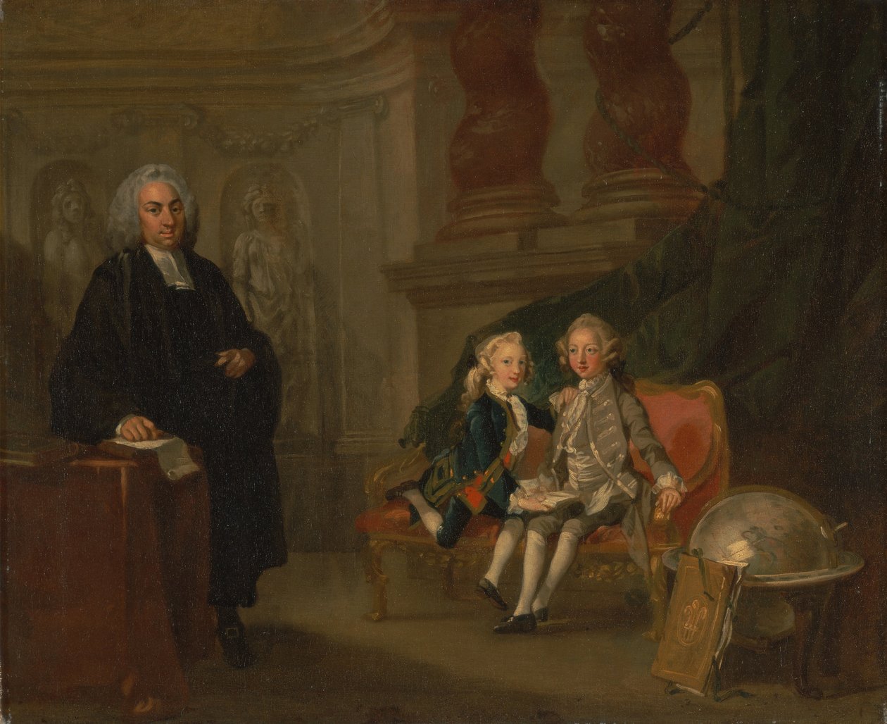 Prinssi Yrjö ja prinssi Edward Augustus, Walesin prinssin Frederickin pojat, ja heidän opettajansa tohtori F.... tekijältä Richard Wilson