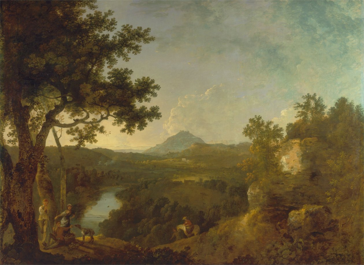 Näkymä läheltä Wynnstayta, Sir Watkin Williams-Wynnin, BT, kotipaikkaa. tekijältä Richard Wilson