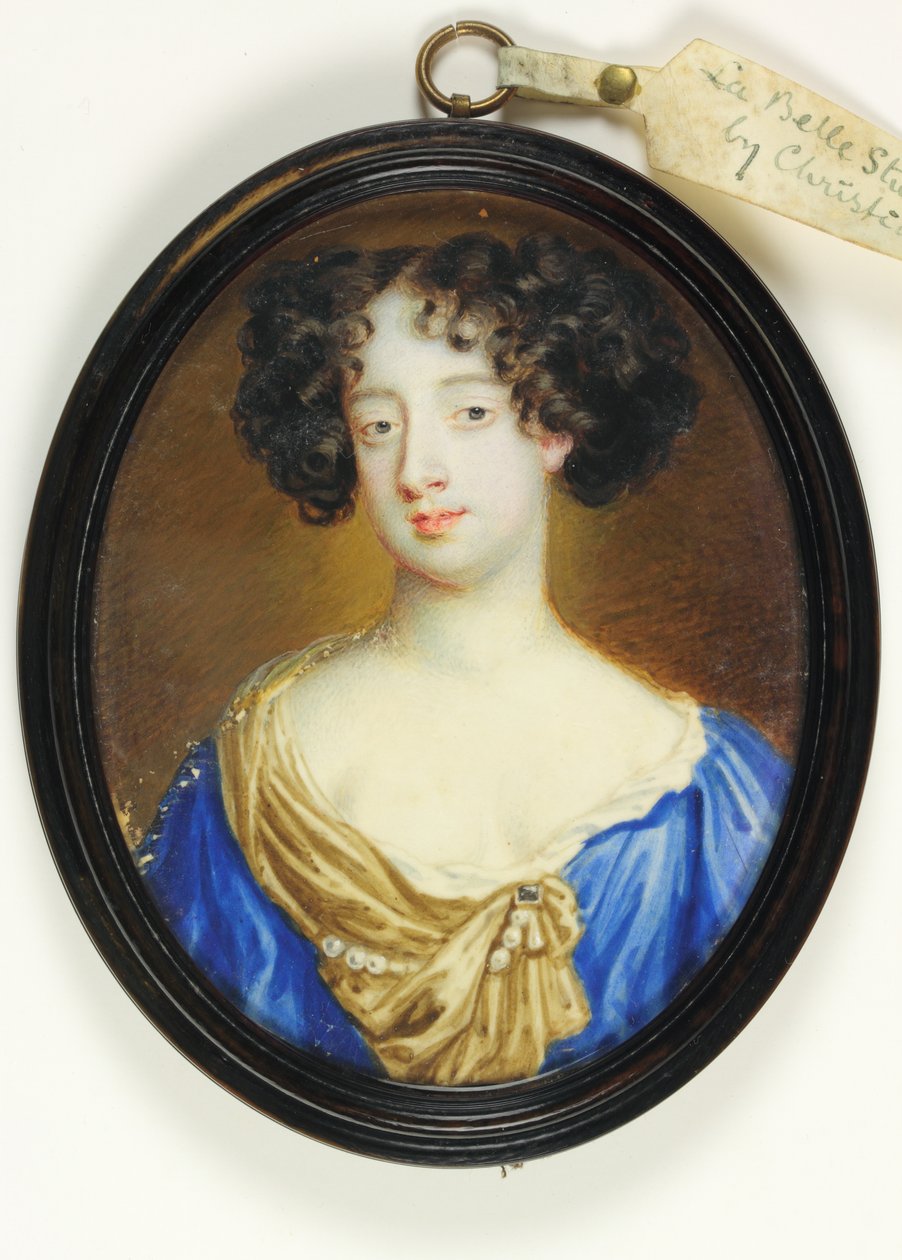 Frances Teresa Stuart, Lennoxin ja Richmondin herttuatar (akvarelli vellum) tekijältä Richard  Gibson