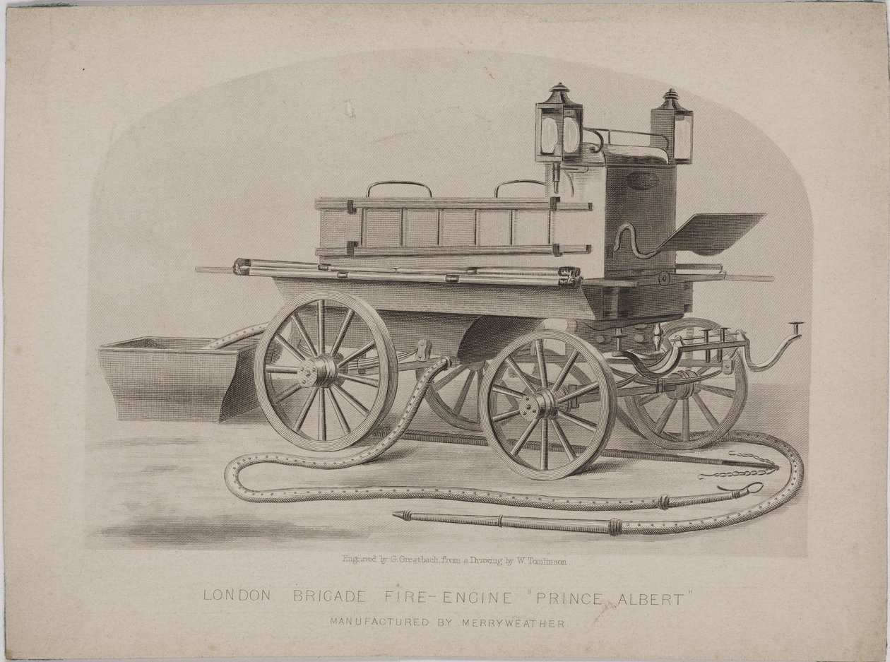 Lontoon prikaatin paloauto "Prince Albert", n. 1880 tekijältä John Pardon