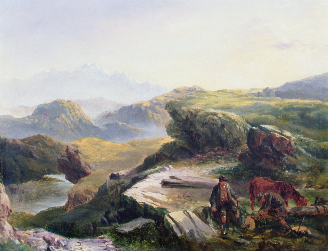 The Woodcutters (öljy kankaalle) tekijältä Richard Ansdell