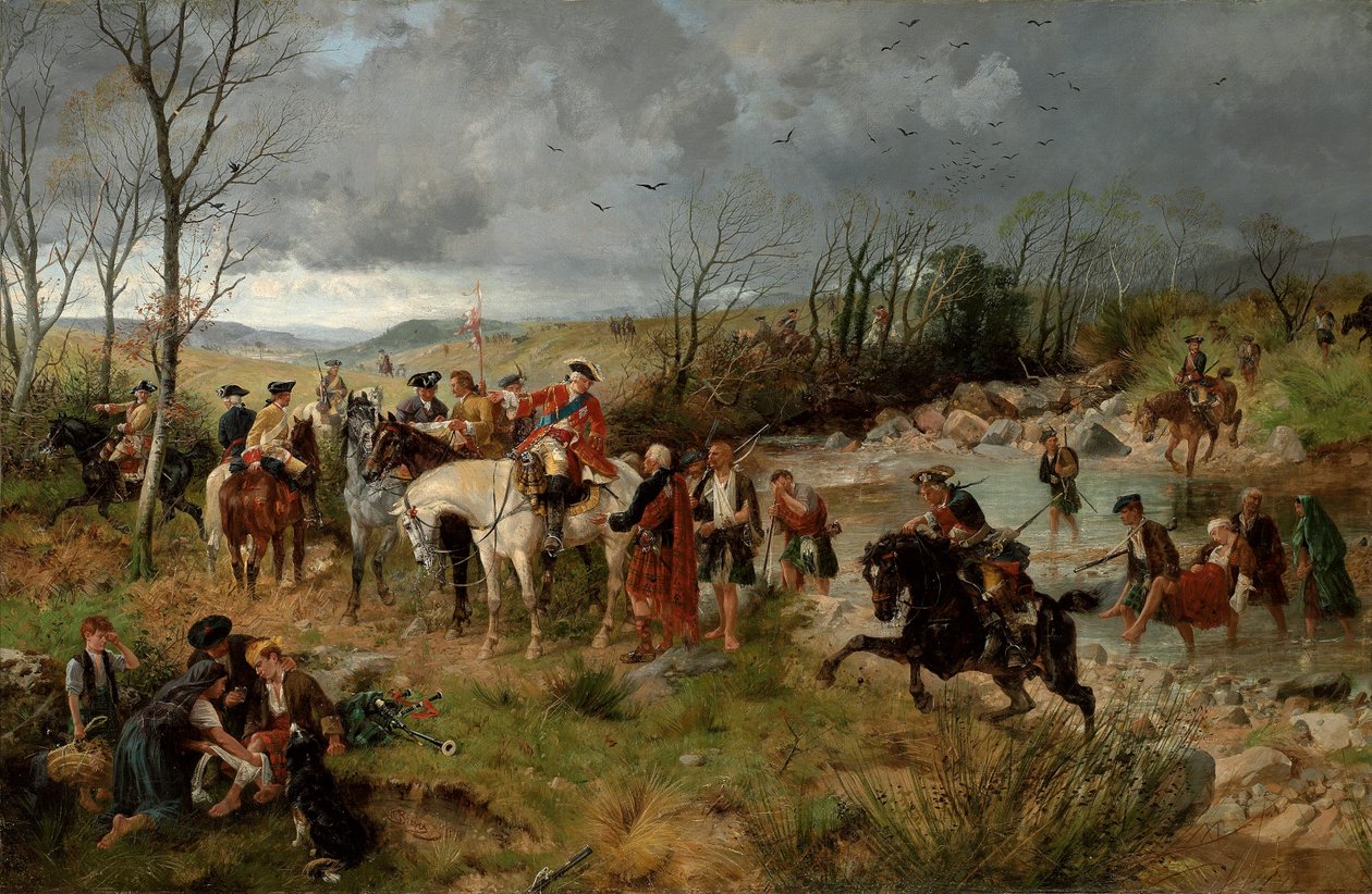 Prinssi Charles Edwardin pysähdys Nairnen rannoilla, 1878 tekijältä Richard Beavis