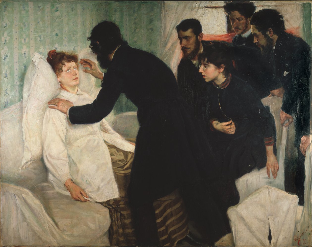 Hypnoottinen istunto, 1887 tekijältä Richard Bergh
