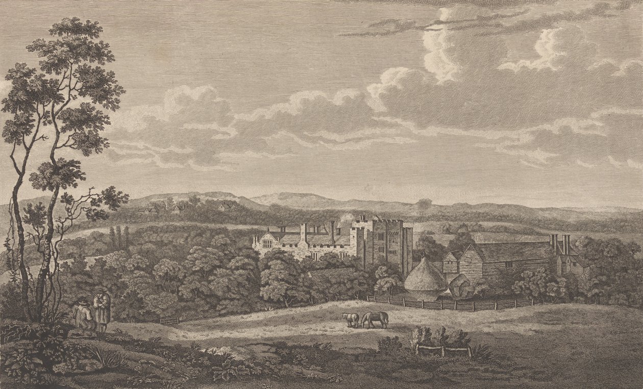 Heverin linna Kentin kreivikunnassa, Edward Hastedin teoksesta The History and Topographical..., 1777-90. tekijältä Richard Bernard Godfrey