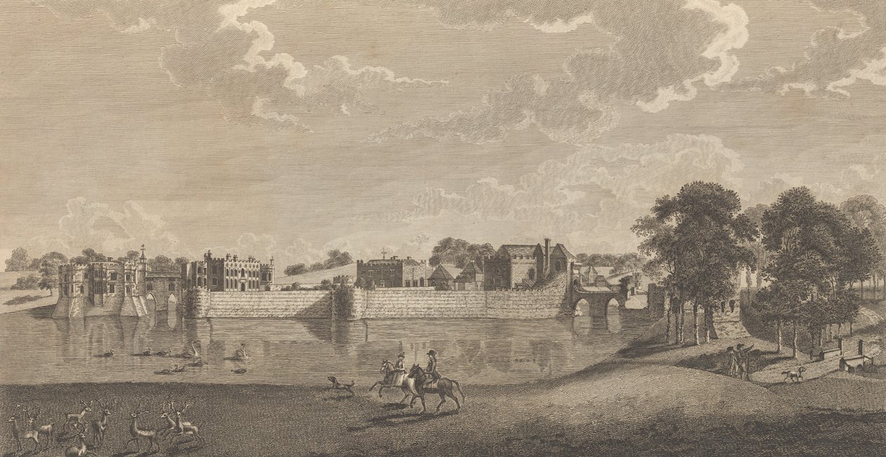 Leedsin linna, Kentin piirikunnassa, Edward Hastedin teoksesta The History and..., 1777-90. tekijältä Richard Bernard Godfrey