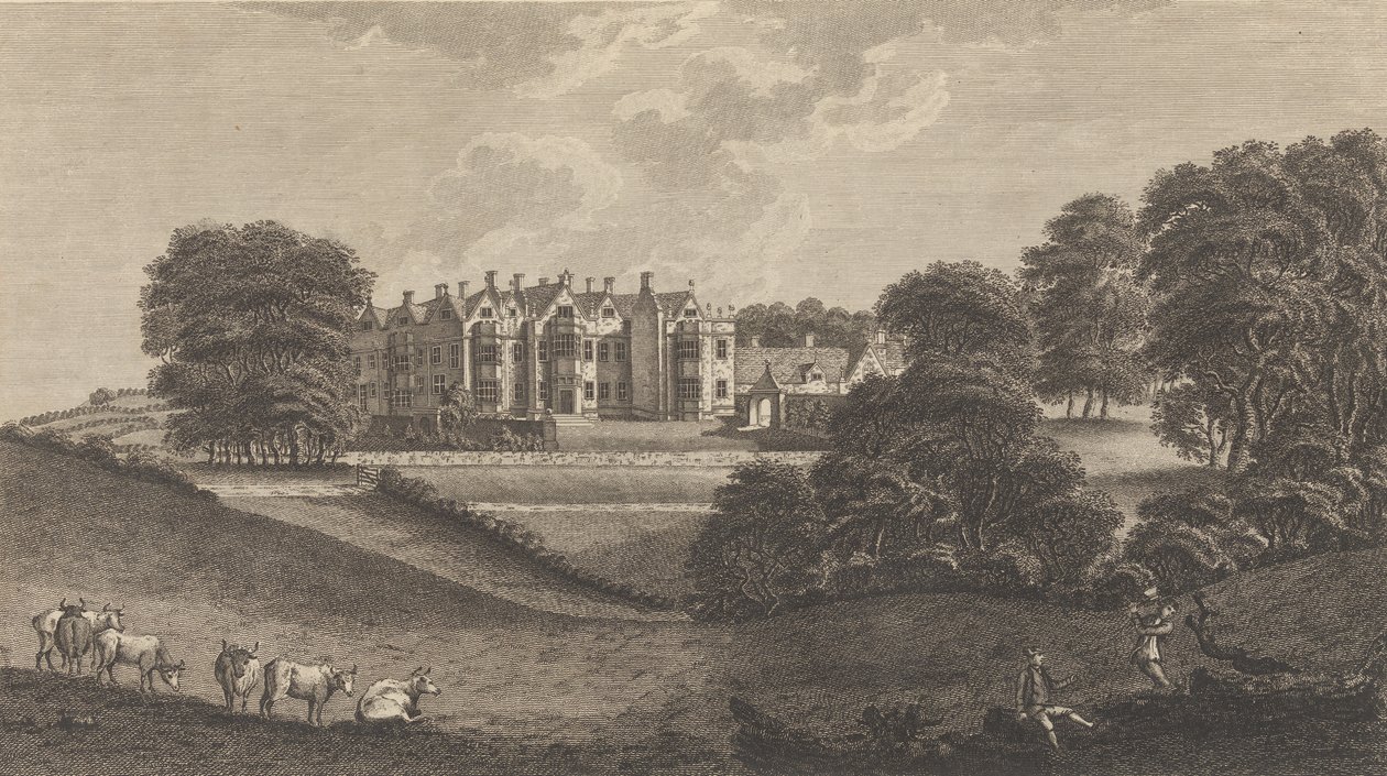 Somerhill, lähellä Tunbridgeä, Kentin piirikunnassa, Edward Hastedin teoksesta The History and..., 1777-90. tekijältä Richard Bernard Godfrey