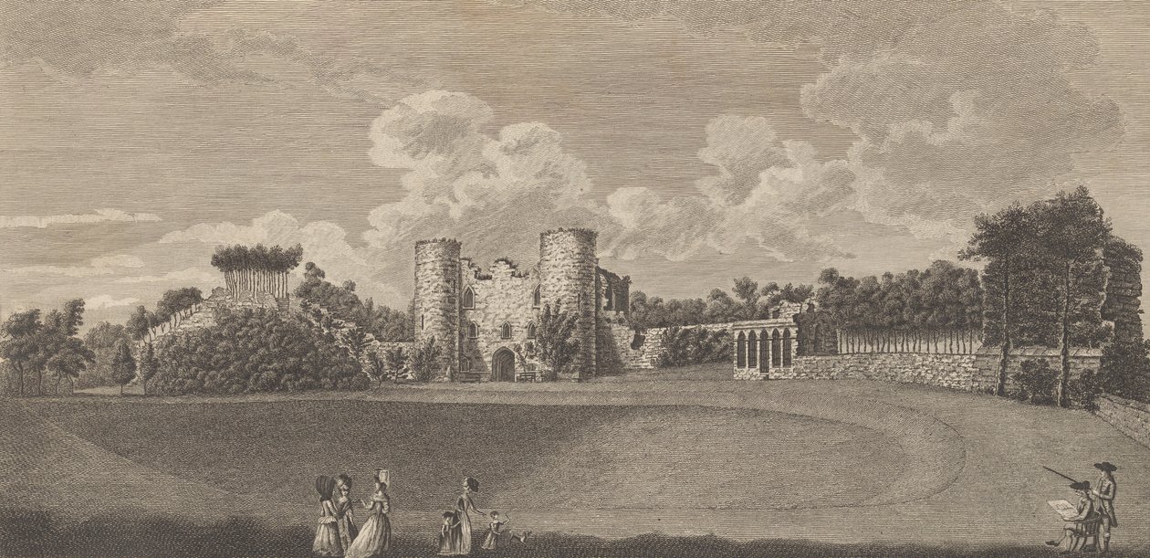 Tunbridgen linna Kentin kreivikunnassa, Edward Hastedin teoksesta The History and..., 1777-90. tekijältä Richard Bernard Godfrey