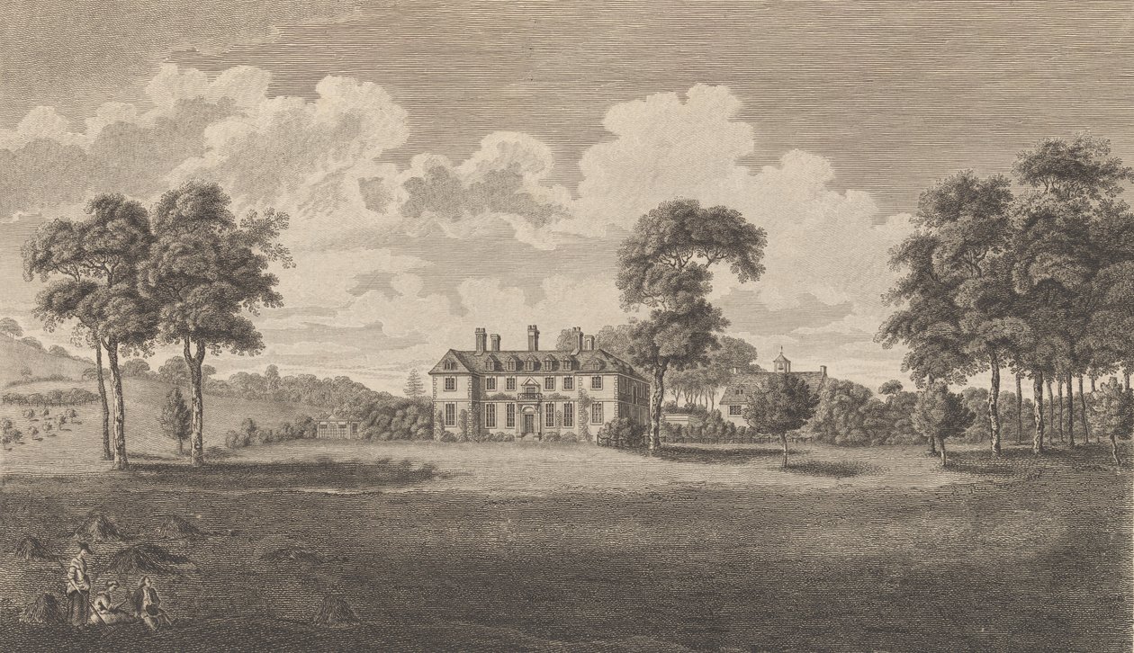 Yotes Place Kentin piirikunnassa, Edward Hastedin teoksesta The History and To..., 1790. tekijältä Richard Bernard Godfrey