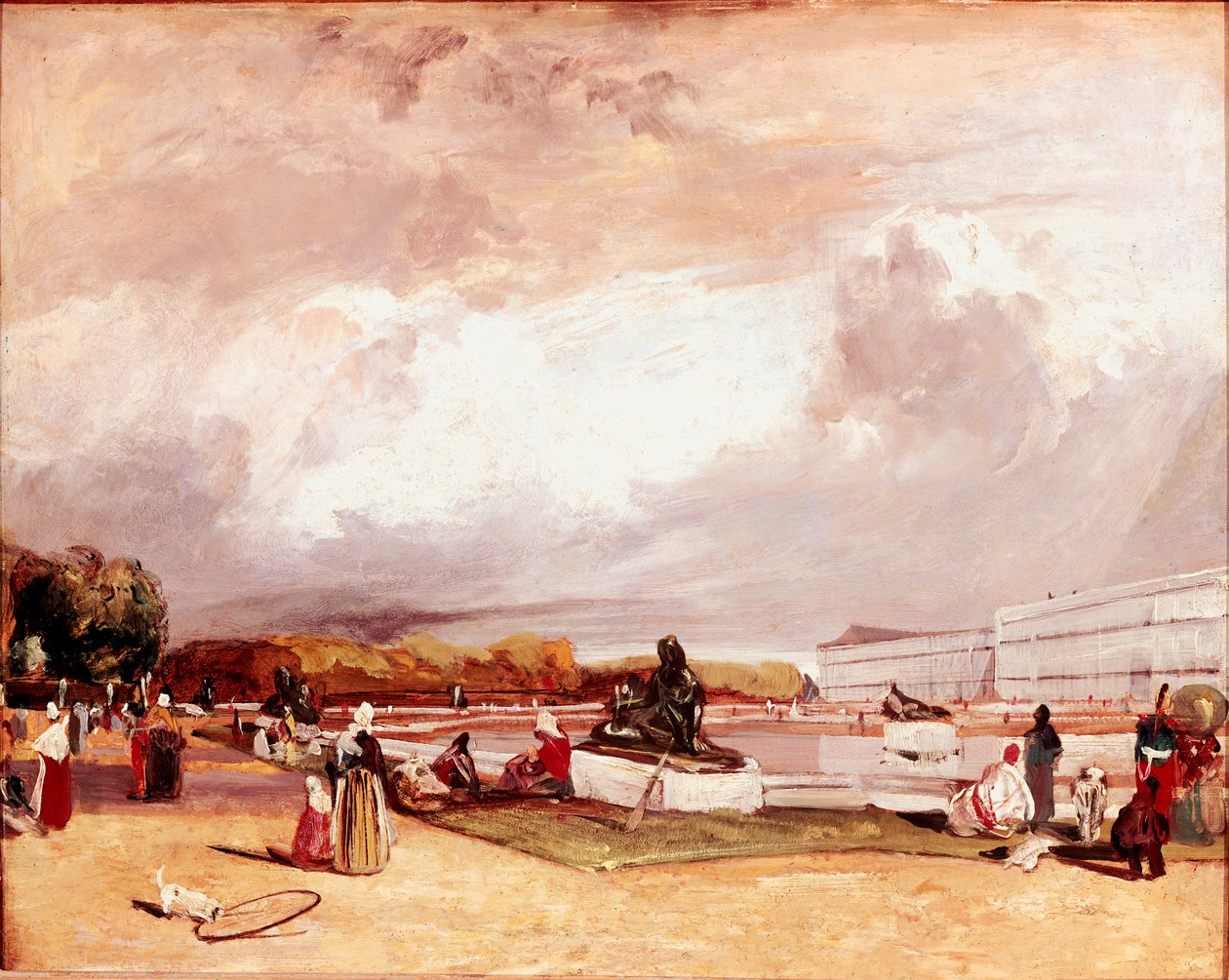 Vesiparteri Versaillesissa Richard Parkes Boningtonin (1802-1828) maalaus, koko 42x52 cm Pariisi, Louvre-museo tekijältä Richard Bonington