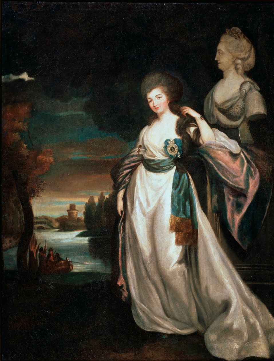 Odottajarouva Alexandra Branitskajan muotokuva, 1778-1781. tekijältä Richard Brompton