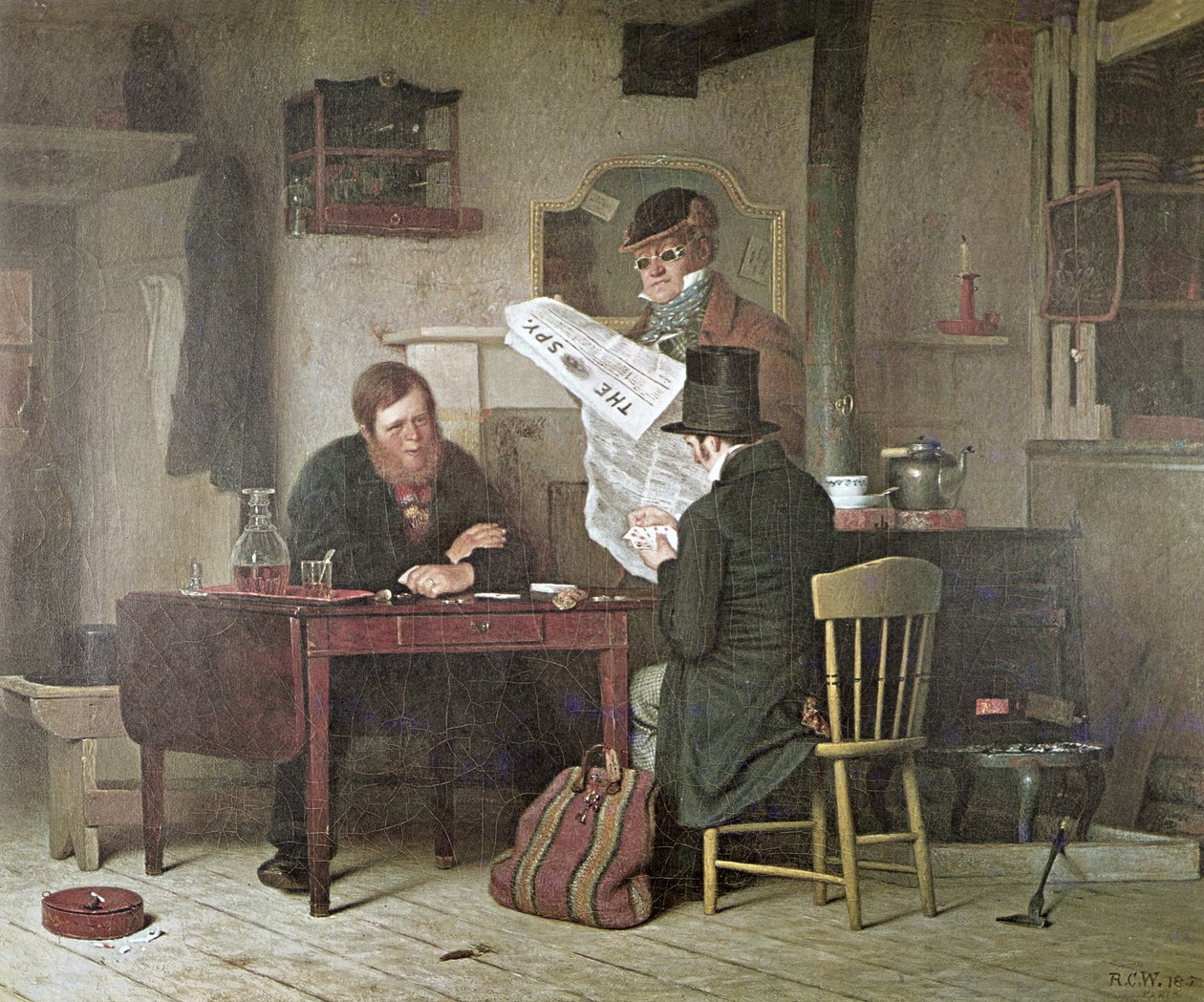 Lavaa odotellessa (väri litho) tekijältä Richard Caton (after) Woodville