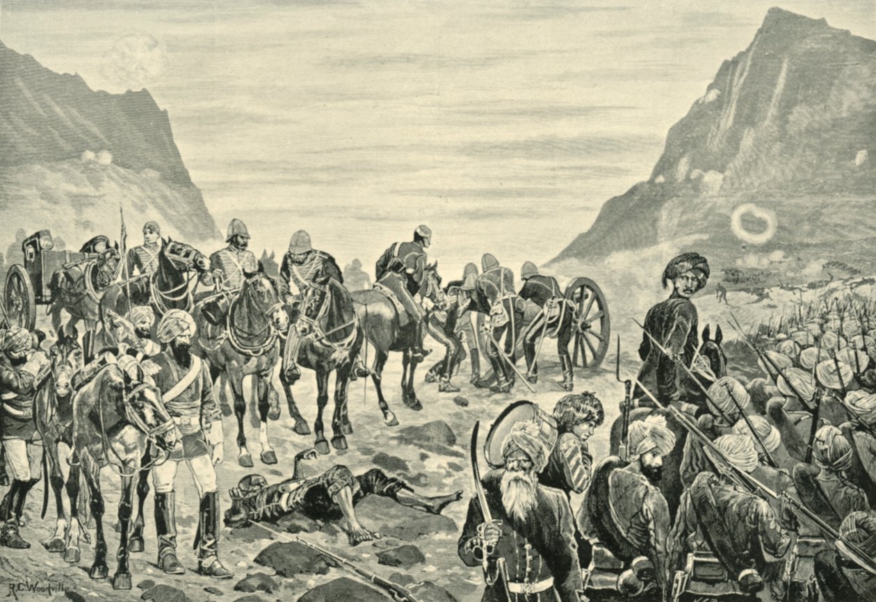 Hyökkäys Kuramin laaksossa 1901. tekijältä Richard Caton II Woodville
