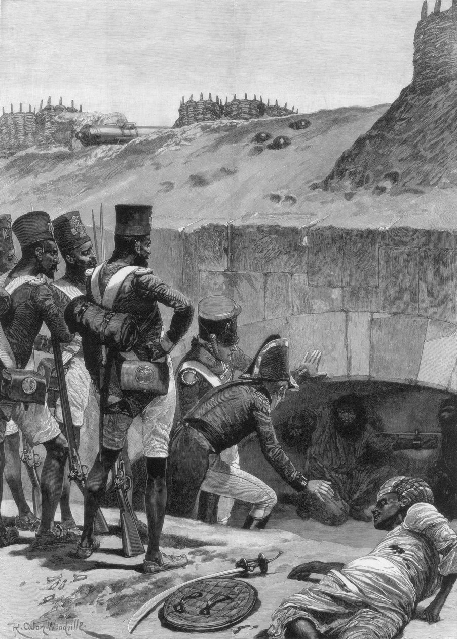Brittivankien löytäminen kasemaattien alta linnoituksista, 1894. tekijältä Richard Caton II Woodville