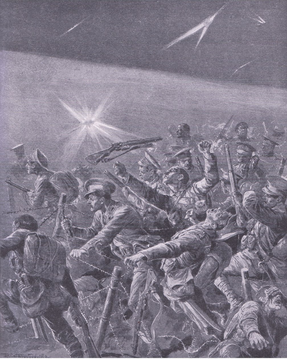 Piikkilangan kietomana: History of the Great War Vol. 3, Waverley Book Co Limited, n. 1920. tekijältä Richard Caton Woodville