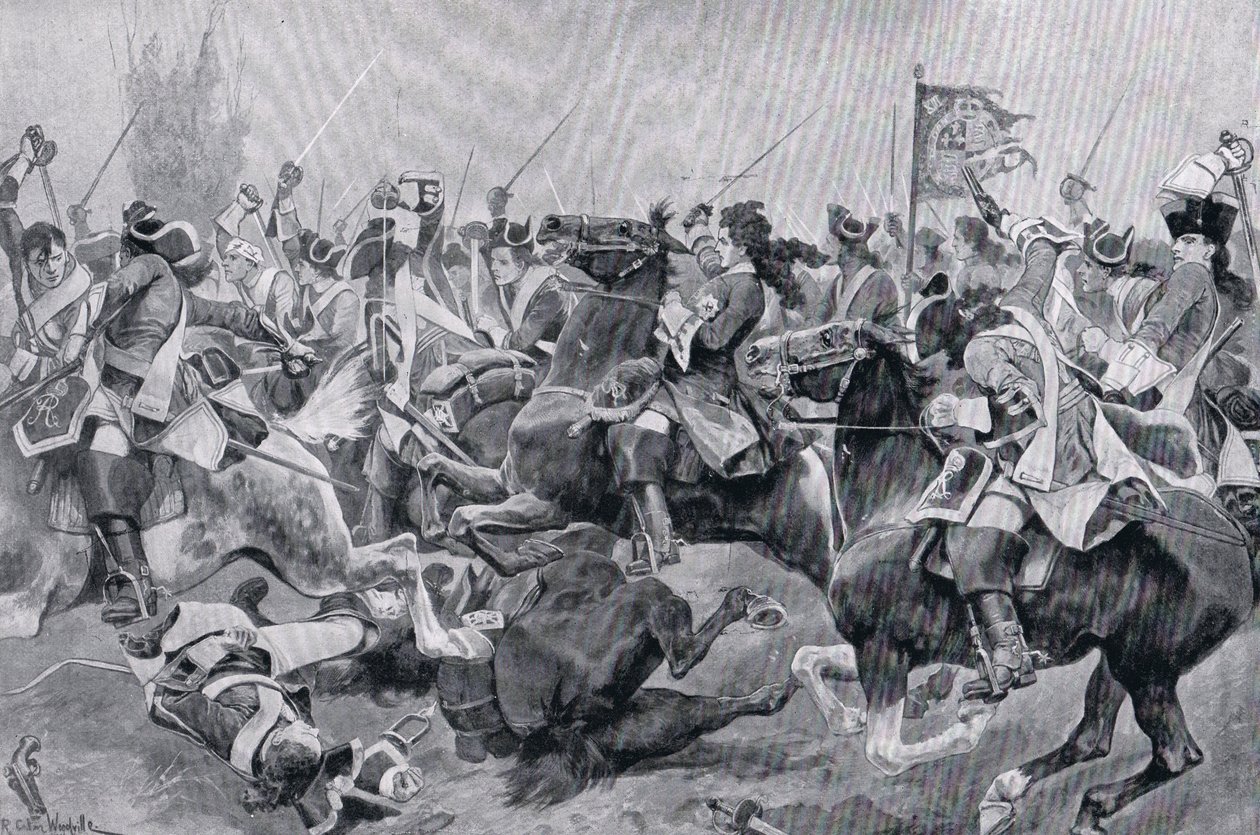 Malplaquetin taistelu, noin 1910 tekijältä Richard Caton Woodville