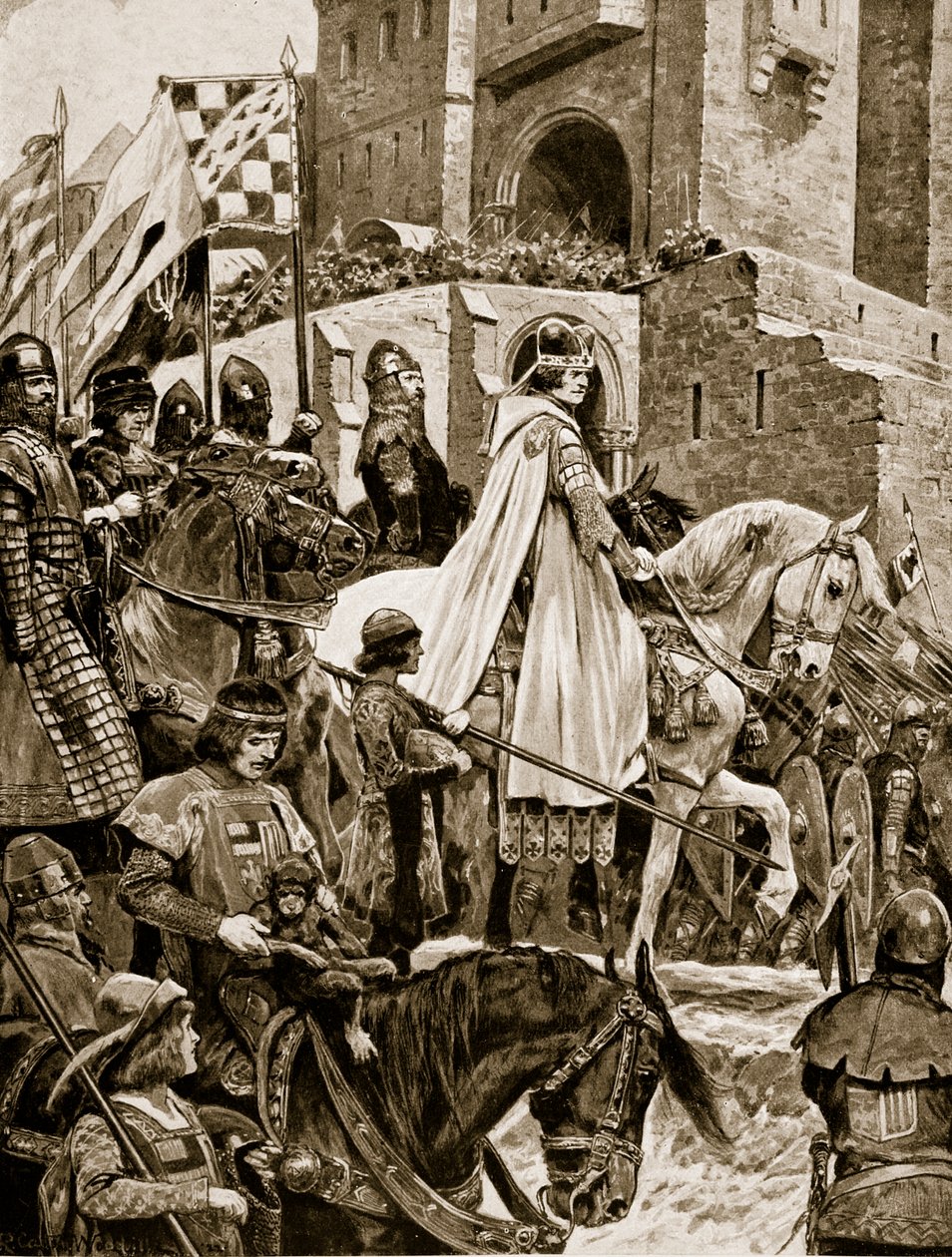 Becketin kulkue Ranskassa vuonna 1158, kuvitus teoksesta 