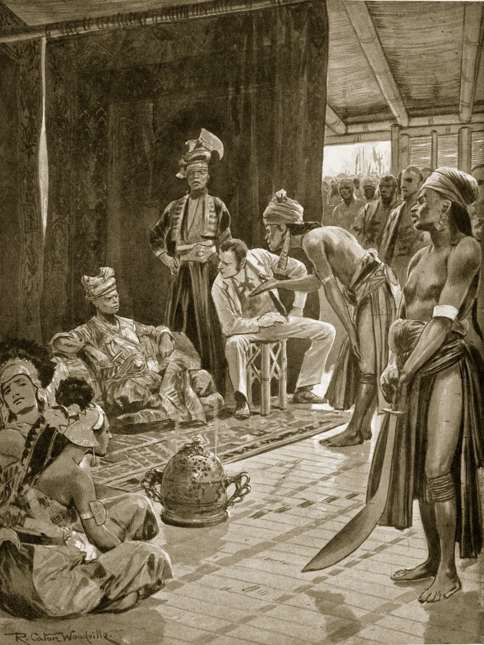 Sir James Brooke Borneossa, 1842, kuvitus teoksesta 