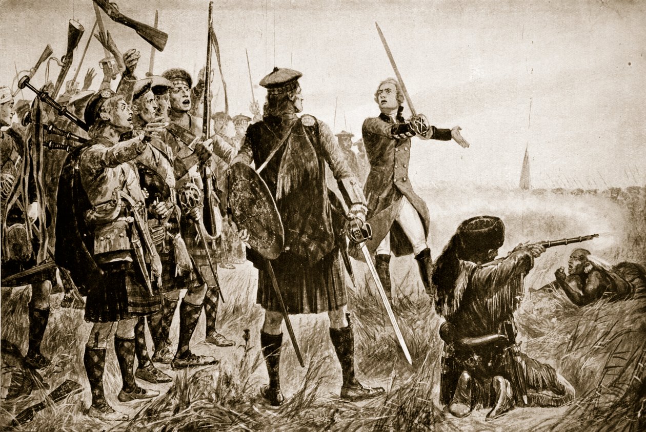 Quebecin taistelu, 1759, kuvitus teoksesta "Hutchinson